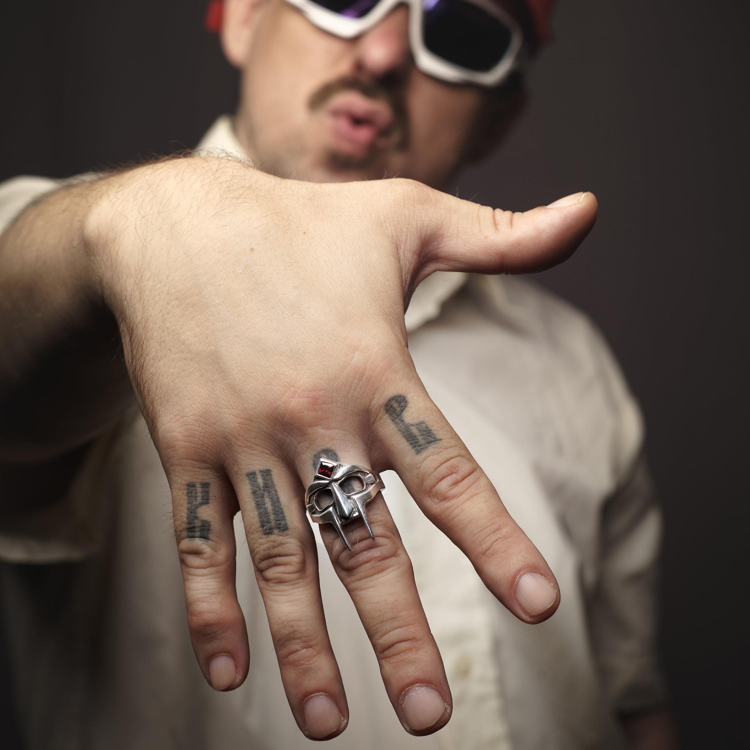 Taglia 7-14 MF Maschera DOOM Gladiatore Stile Anello In Acciaio - Foto 4