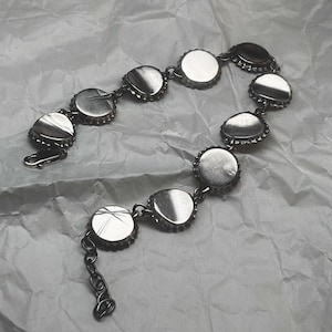 Handmade Silver Bottle Cap Bracelet - Custom Engraving, Urban Streetwear Jewelry, Unique Gift for Him or Her