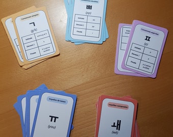 Alphabet Coréen - Jeu de Cartes Éducatif