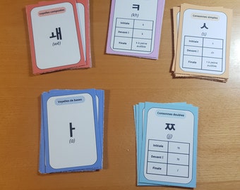 Jeu de Cartes Éducatif - Alphabet Coréen