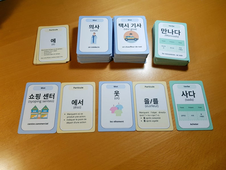 200 Korean Language Cards image 1