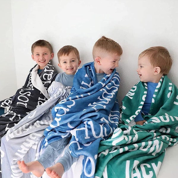 Super Soft Kids Blanket Multi Colours, Personalized Child Soft Fleece Throw, Birthdays Gift, Holidays Travel Blanket, Easter Boys Girls Baby