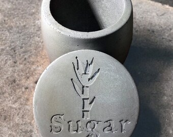 Concrete Barrel Decorative Countertop Sugar Barrel