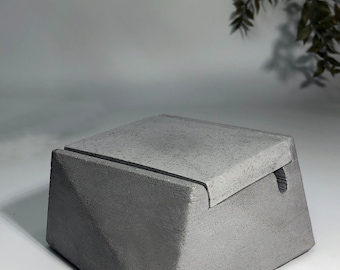 Concrete Ashtray Metric, ashtray with lid