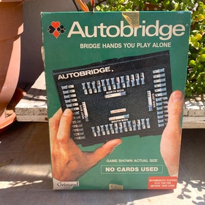 Autobridge vintage Grimaud Game Bridge Hands you play alone Fabriqué en France 1985