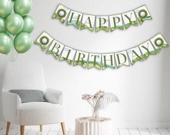 Golf Birthday Banner: Sporty First Birthday Party Decor (Digital Download)