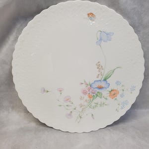 Mikasa Something Blue Porcelain Round Cake Plate 11.25&quot;