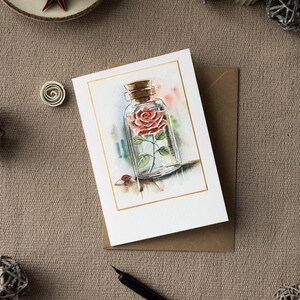 Carta acquerello fatta a mano, regalo di buon compleanno, regalo per la mamma, pittura ad acquerello, decorazione d'interni, regalo di lusso, arte dell'acquerello