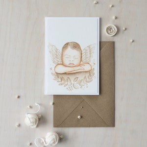 Handgefertigte Aquarell-Grußkarte zur Babyparty, Herzlichen Glückwunsch zur Schwangerschaft, Willkommenskarte zur neuen Babykarte, Geschenk für die neue Mama, Aquarellkunst