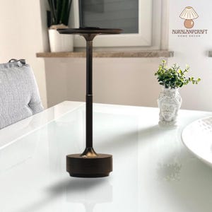 Schnurlose schwarze Tischlampe, moderne Wohnzimmer Schreibtischlampe, Nachttisch Bar Licht für Paar Abendessen, Raumdekor Nachtlicht