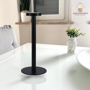 Schnurlose schwarze Schreibtischlampe, moderne Wohnzimmer Tischlampe, Nachttisch Bar Licht für Paar Abendessen, Raumdekor Nachtlicht