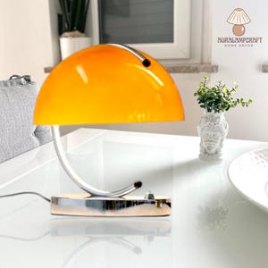 Modern Minimalist Table Desk Lamp Orange Led Bedside Table Lamp, Minimalist Led Light Dining, Charming Minimalist Room Decor