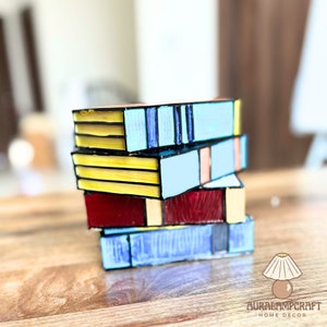Resin Stacked Books Night Light, Modern Stacked Books Resin Lamp, Nightstand Desk Book Lamps, Charming Boho Room Decor