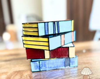 Resin Stacked Books Night Light, Modern Stacked Books Resin Lamp, Nightstand Desk Book Lamps, Charming Boho Room Decor