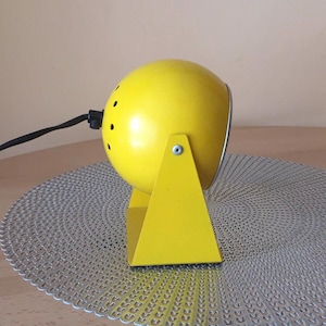 Space Age Yellow Eyeball Lamp Vintage