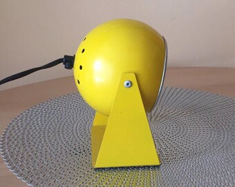 Space Age Yellow Eyeball Lamp Vintage