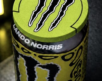 Tappo Monster Energy Stile Lando Norris – Copertura Protettiva per Lattina | Accessorio 3D Riutilizzabile