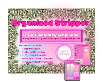 Spogliarellista organizzato - Agenda giornaliera - Diario di pole dance - Agenda rosa - Agenda spogliarellista - Agenda BossLady - Salute fisica e mentale