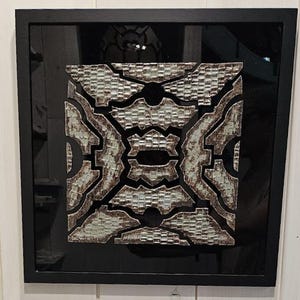 KESTRAL 111.1 - Abstract Modern Ceramic Wall Art - Handmade Mosaic in Frame