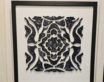 DYSON 041.1 - Abstract Modern Ceramic Wall Art - Handmade Mosaic in Frame