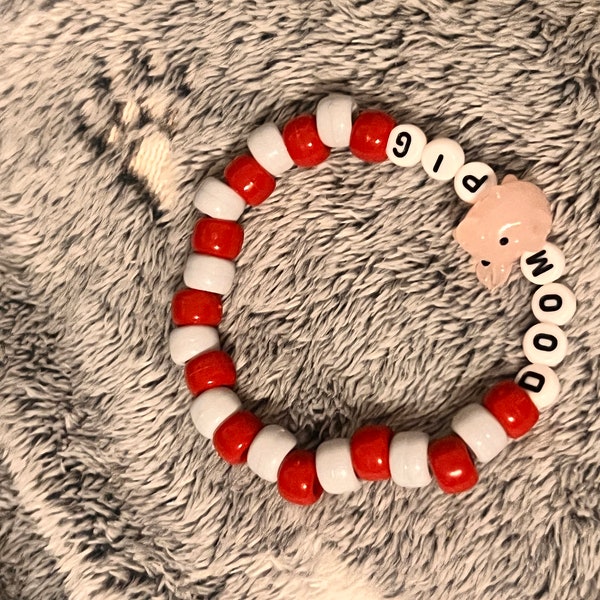 Doom pig Kandi bracelet