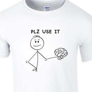 PLZ use it | Unisex T-Shirt Graphic Print Oberteil | Bitte benutze es | Damen Herren | Lustiges Shirt | Geburtstagsgeschenk