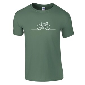 T-Shirt Vélo Minimaliste | T-shirt de vélo | Vélo de route | Vélo à motif de battement de cœur | Cadeau pour les cyclistes