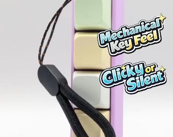 メカニカルキー付きフィジェットクリッカー – 静音またはクリック音付きキーボードフィジェットトイ