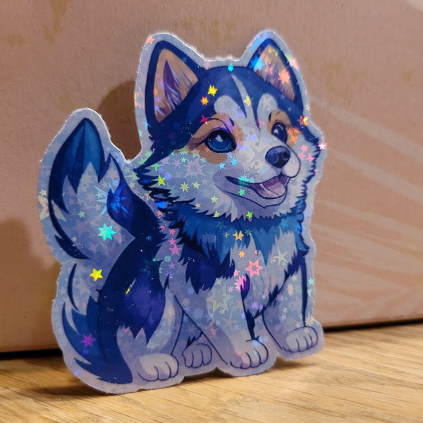 Husky Sticker Hologramm Vinyl Hunde