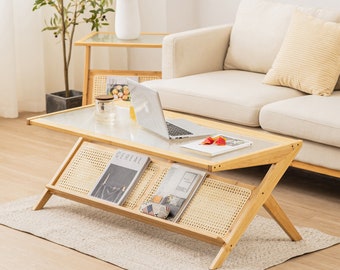 modern 2 tier wooden coffee table| stylish wooden table for home decor| large coffee table| ideal bedside table| wooden sofa side table