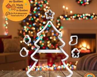 Christmas Tree Cookie Cutter Set with Decorations