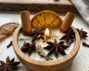 Witch Potion Candle - Pumpkin Cinnamon Soy Candle -Witchy Hallowen Decor