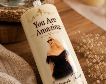 Personalized Scented Soy Candle Gift with Custom Romantic Message, Anniversary Keepsake for Couples