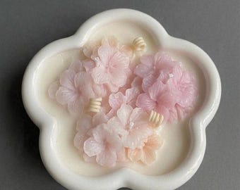 Handmade Cherry Blossom Soy Wax Candle, Floral Sakura Spring Decor
