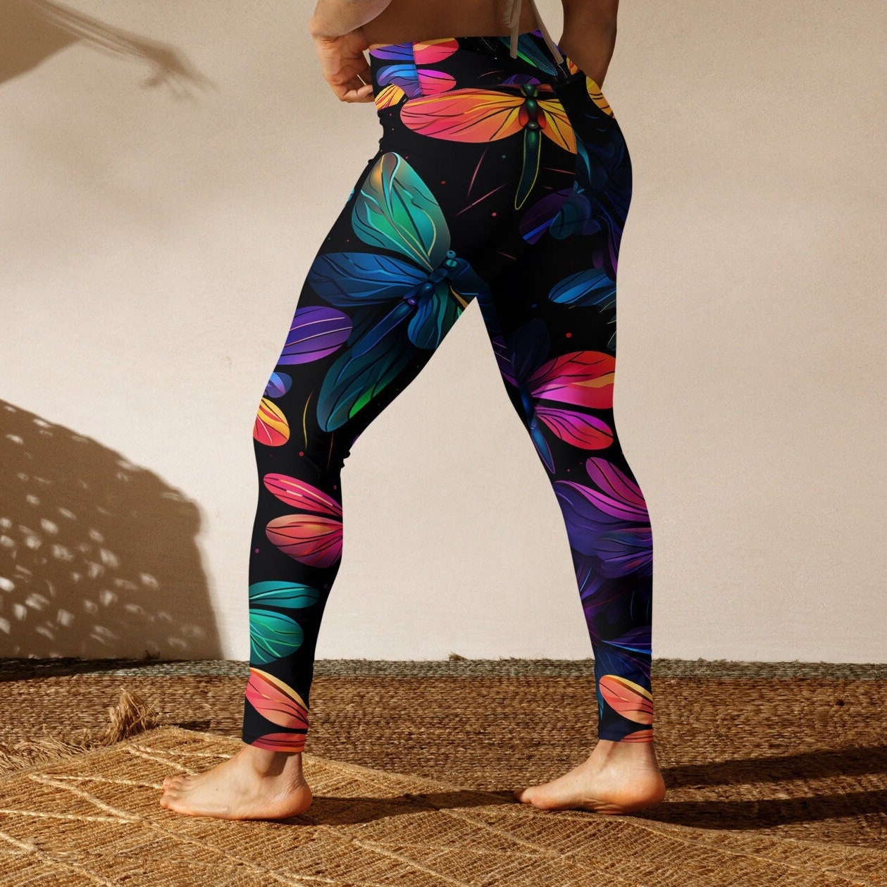 Dragonfly Leggings Women Activewear Dragonflies Capri Yoga Pants