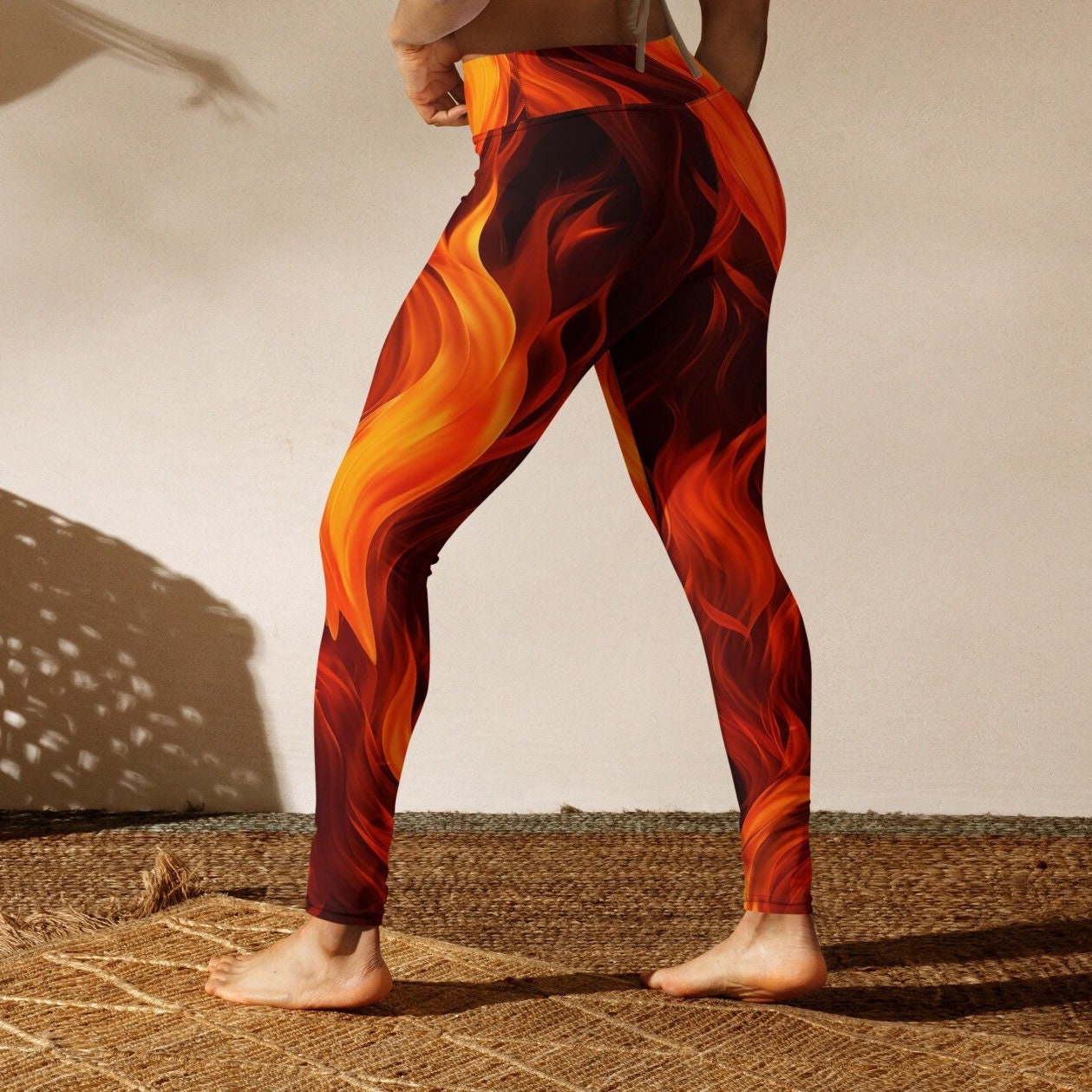 Flame print tights hotsell