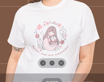 Maman, tu es géniale 1, t-shirt en coton unisexe, t-shirt fête des mères, chemise maman, cadeau pour elle