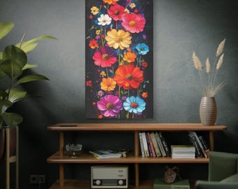 Daisy Bouquet 2, Colorful Floral Art Print, Bright Wall Decor for Home, Perfect Gift for Spring, Flower Lover&#39;s Room, Vibrant Canvas Art