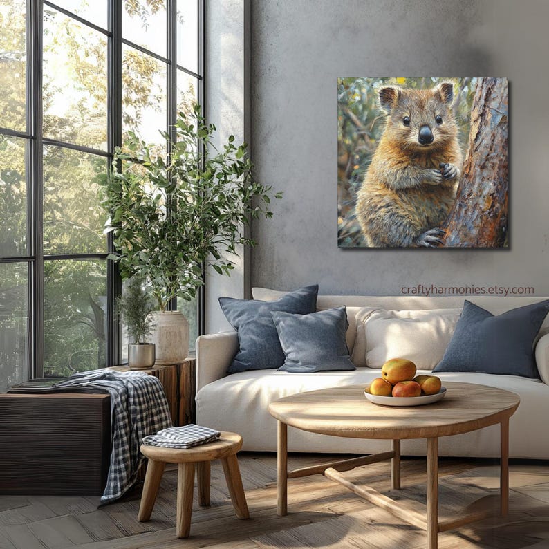 Square Print Canvas, Quokka 1 Square Painting Design, Beautiful Quokka , Housewarming Gift, Friendship Gift, Quokka Lovers Gift image 8