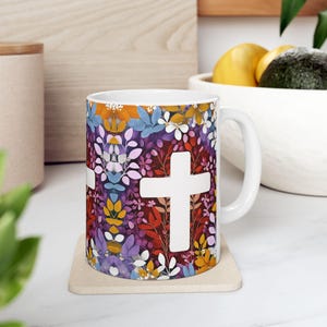 Keramische mok Pasen Jezus 7, mok koffie thee, cadeau voor koffieliefhebbers, magnetronbestendig, paasmok, religieus christelijk drinkgerei