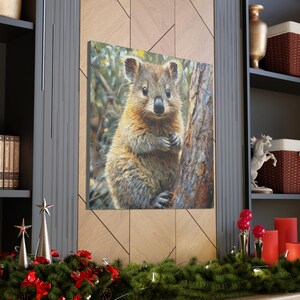 Square Print Canvas, Quokka 1 Square Painting Design, Beautiful Quokka , Housewarming Gift, Friendship Gift, Quokka Lovers Gift image 2