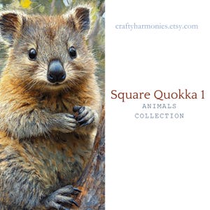 Square Print Canvas, Quokka 1 Square Painting Design, Beautiful Quokka , Housewarming Gift, Friendship Gift, Quokka Lovers Gift image 3