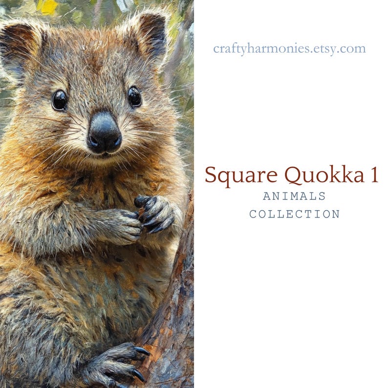 Square Print Canvas, Quokka 1 Square Painting Design, Beautiful Quokka , Housewarming Gift, Friendship Gift, Quokka Lovers Gift image 3