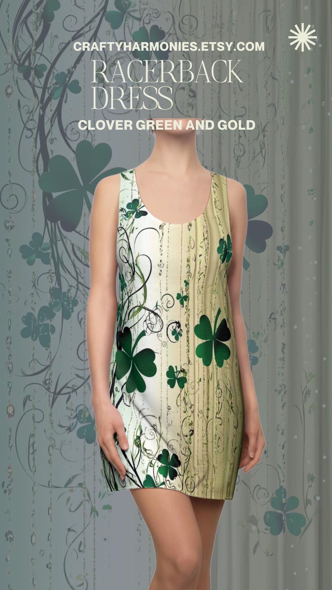 green racer back dress Green racer back dress with embroidery – OhhMy! Gifts and Things, LLC main image 1