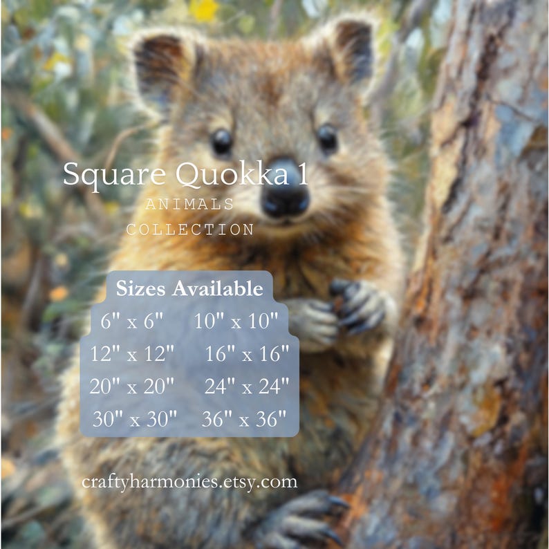 Square Print Canvas, Quokka 1 Square Painting Design, Beautiful Quokka , Housewarming Gift, Friendship Gift, Quokka Lovers Gift image 5