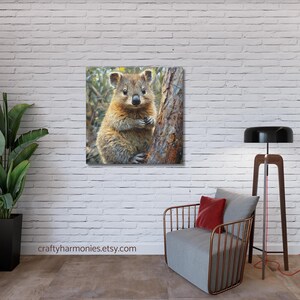 Square Print Canvas, Quokka 1 Square Painting Design, Beautiful Quokka , Housewarming Gift, Friendship Gift, Quokka Lovers Gift image 10
