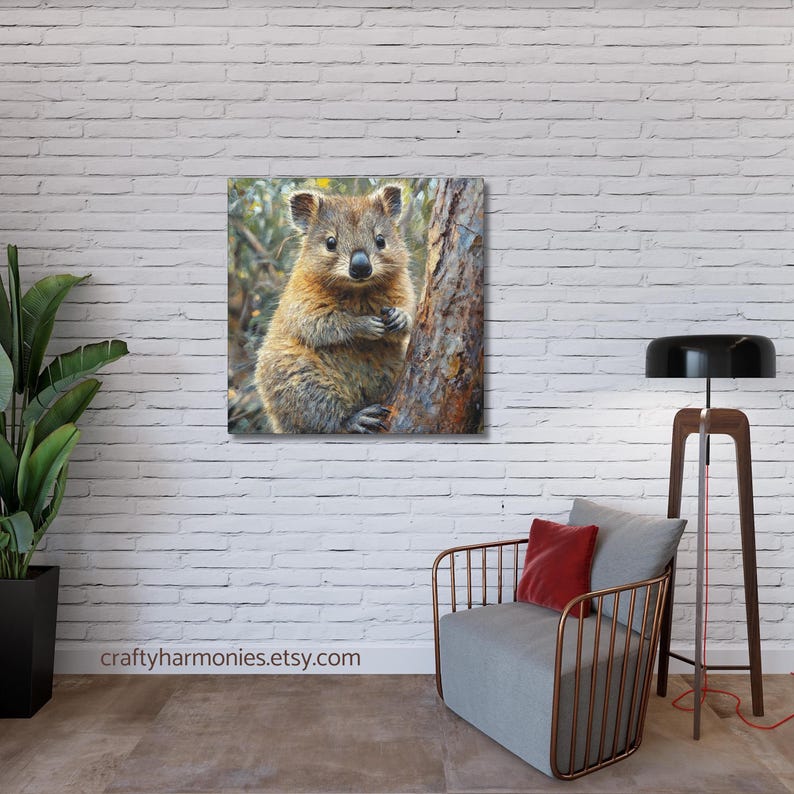 Square Print Canvas, Quokka 1 Square Painting Design, Beautiful Quokka , Housewarming Gift, Friendship Gift, Quokka Lovers Gift image 10
