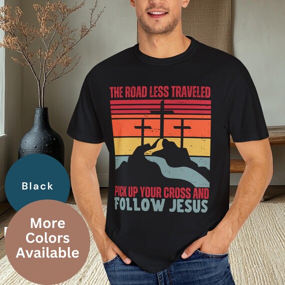 The Road Less Traveled」Tシャツ、イースターギフト、ダメージ加工