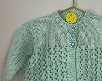 mint handmade 0-3 month knit for bespoke design