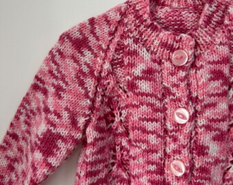 pink handmade 6-9 month knit for bespoke design